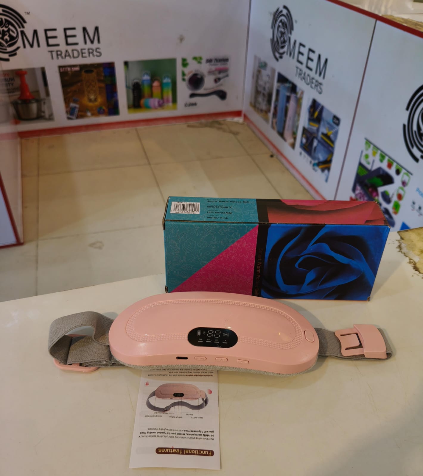Smart Electric Heating Cramp Belt for Women – Period & Back Pain Relief with Digital Display